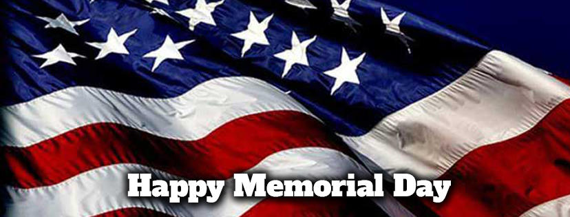 The America Flag. The text on this image reads "Happy Memorial Day".